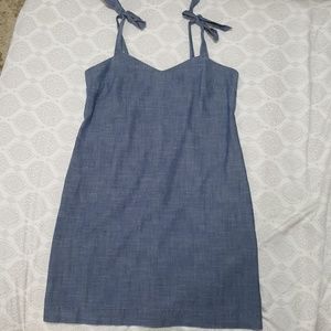 J Crew Tie-shoulder dress in denim NWOT